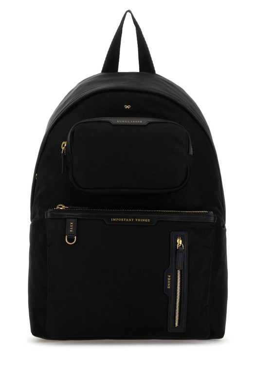 Черный холщовый рюкзак ANYA HINDMARCH (5050925193443) Черный холщовый рюкзак ANYA HINDMARCH (5050925193443)
