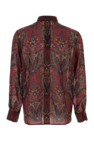 Рубашка из крепа с принтом SAINT LAURENT (813932Y1L35) Рубашка из крепа с принтом SAINT LAURENT (813932Y1L35)