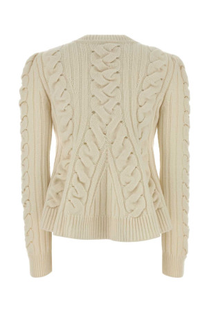 Ivory wool blend sweater ALEXANDER MCQUEEN (848809Q1BE1)