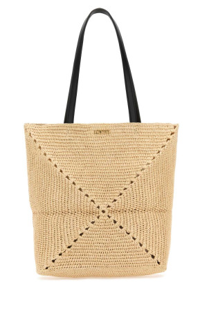 Raffia Puzzle Fold shopping bag Brown LOEWE (A779G50X08) Raffia Puzzle Fold shopping bag Brown LOEWE (A779G50X08)