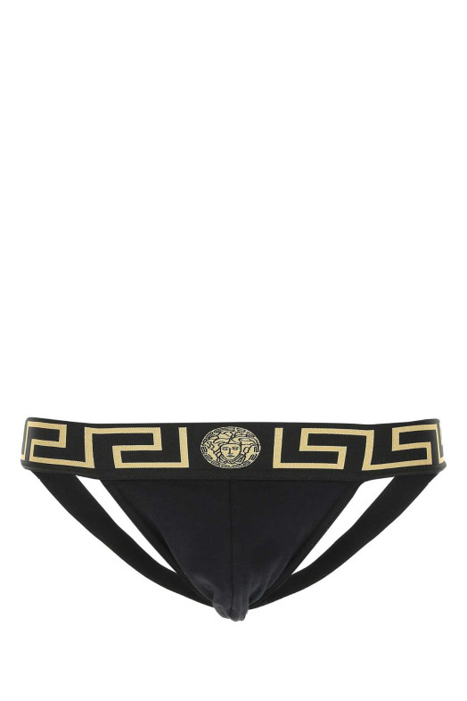 Черные эластичные хлопковые бандажи VERSACE (AUU01017A232741) Черные эластичные хлопковые бандажи VERSACE (AUU01017A232741)
