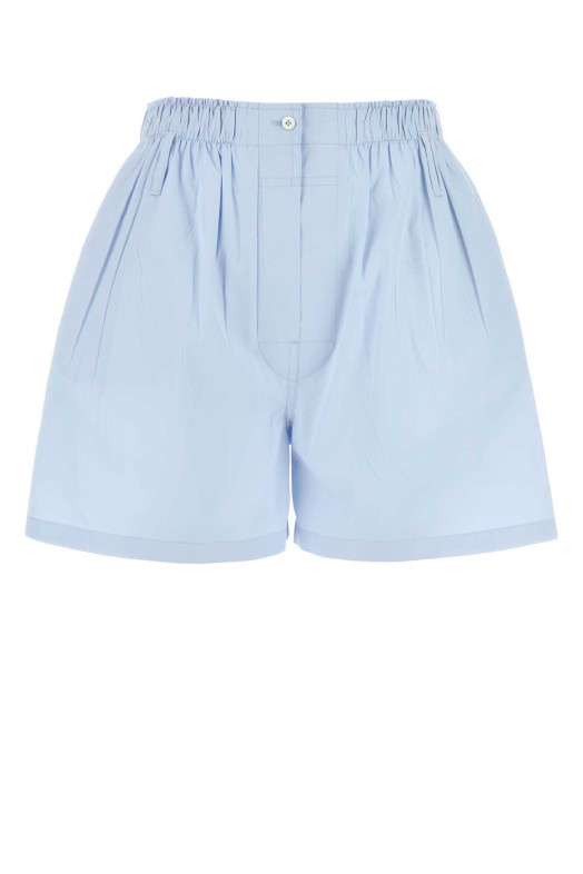 Pastel light blue poplin shorts PRADA (P252JSOOO1XV2)