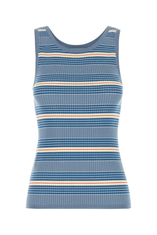 Вишита майка з еластичної бавовняної суміші PRADA (P29B83SOOO17KJ)