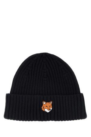 Черная хлопковая шапка MAISON KITSUNE (PM06111KT1140)