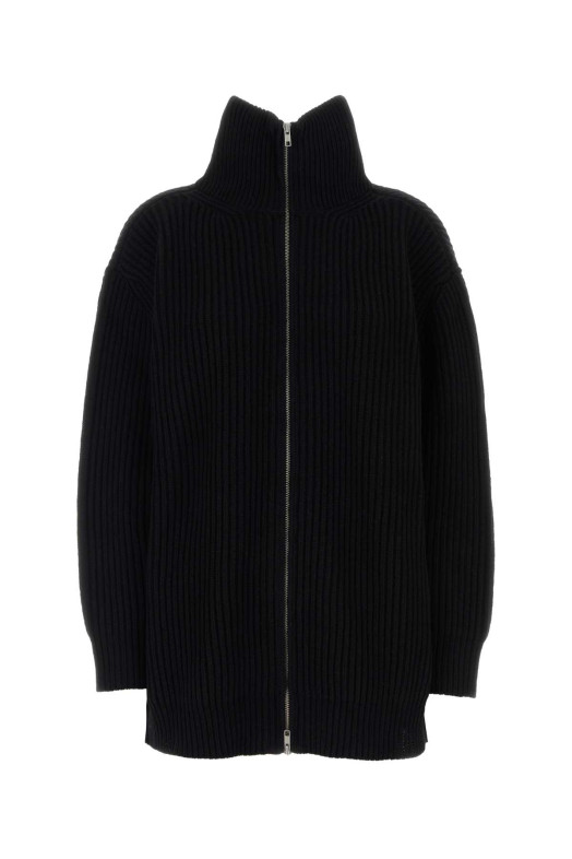 Черный кардиган оверсайз из шерстяной смеси MM6 MAISON MARGIELA (S62AN0158M13192) Черный кардиган оверсайз из шерстяной смеси MM6 MAISON MARGIELA (S62AN0158M13192)