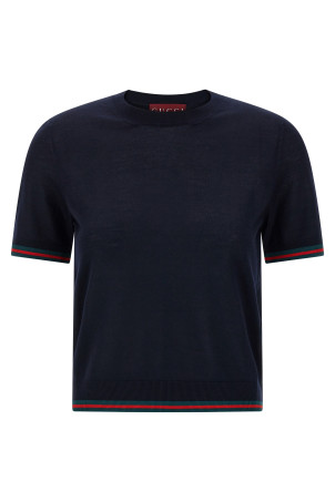 Кашемірова футболка Синя GUCCI 820687XKELW4027