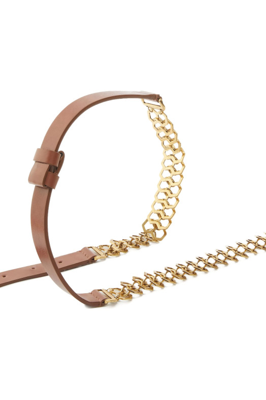 Chain insert belt Brown