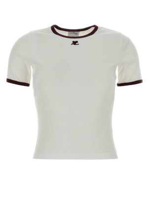 Белая хлопковая футболка COURREGES (125JTS017JS0203) Белая хлопковая футболка COURREGES (125JTS017JS0203)