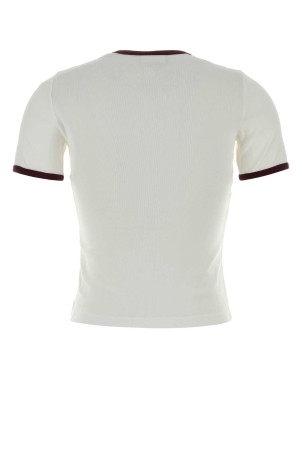 Белая хлопковая футболка COURREGES (125JTS017JS0203) Белая хлопковая футболка COURREGES (125JTS017JS0203)