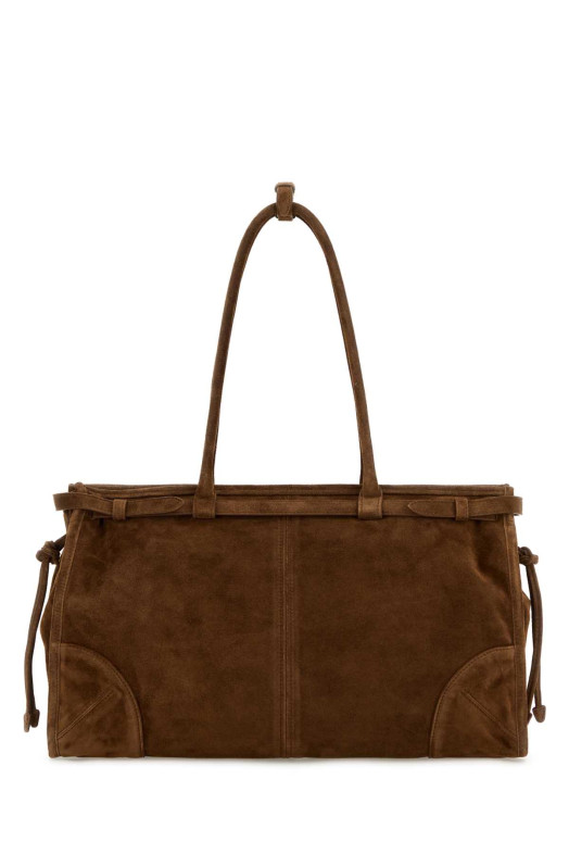 Коричнева замшева сумка через плече PRADA (1BA433VMOO2C4S)