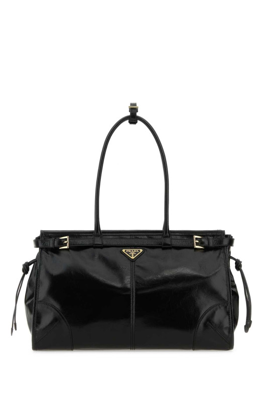 Black leather shoulder bag Black PRADA (1BA433VMOO2CYR)