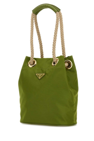 Зелена сумка-відро Prada Mariner з переробленого нейлону PRADA (1BE0822HG8)