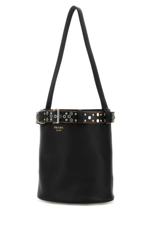 Black leather Prada Buckle buckle bag Black PRADA (1BE085VSBB2HIE)