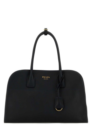 Black leather medium shopping bag Black PRADA (1BG571VOOY2CYS) Black leather medium shopping bag Black PRADA (1BG571VOOY2CYS)