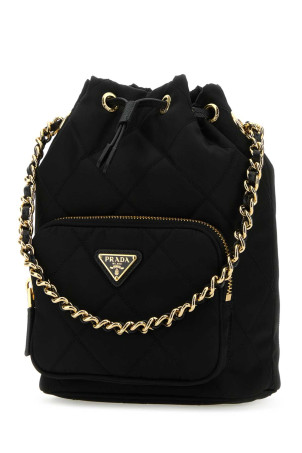 Black Re-Nylon bucket bag Black PRADA (1BH038VTOO2AOS)