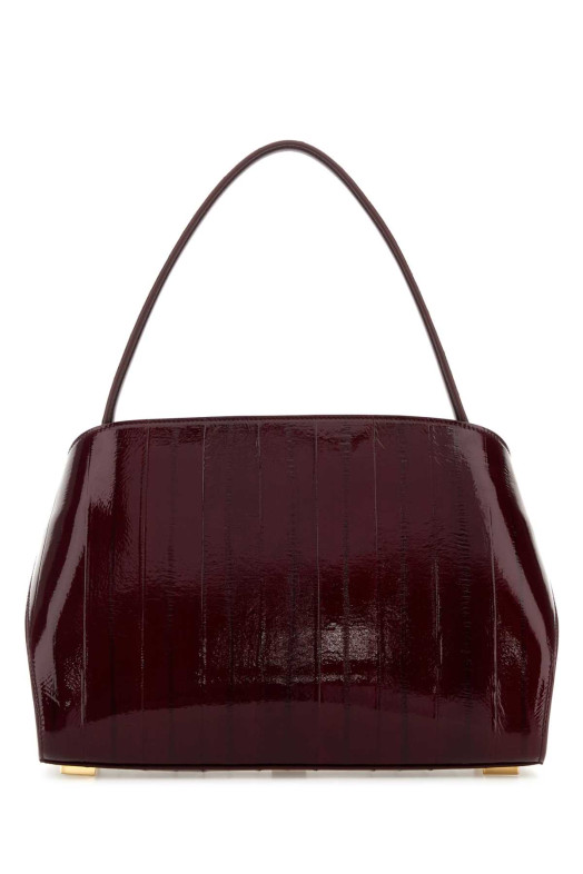 Середня м'яка сумка через плече з бордової шкіри SALVATORE FERRAGAMO (219816787853)