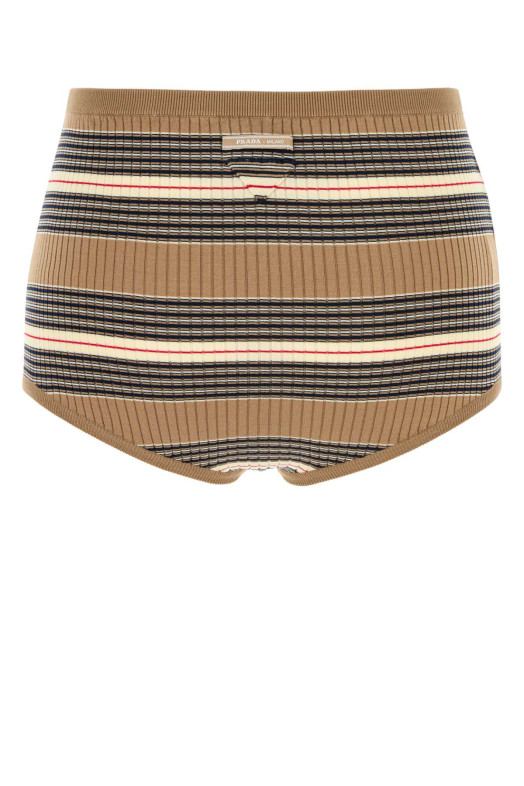 Embroidered stretch cotton blend shorts PRADA (22310SOOO17KJ) Embroidered stretch cotton blend shorts PRADA (22310SOOO17KJ)