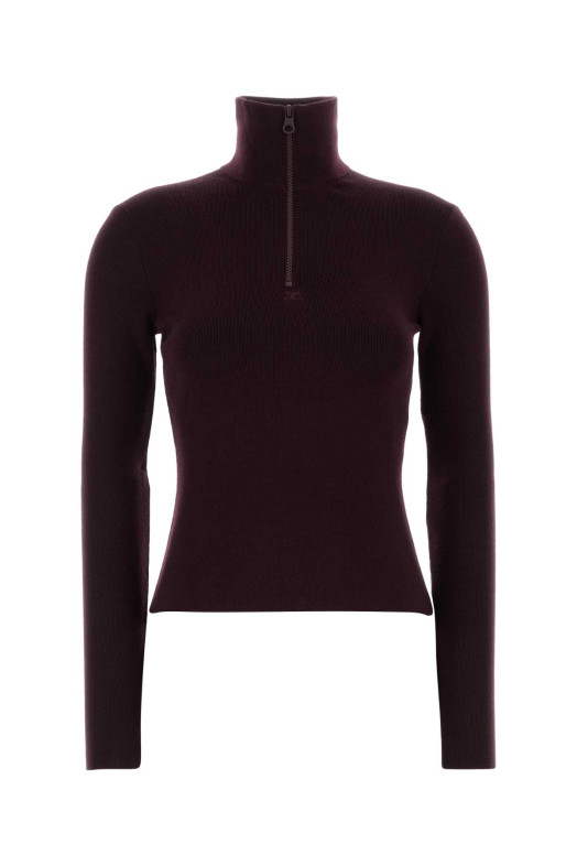 Grape wool sweater COURREGES (325MPU247FI0071) Grape wool sweater COURREGES (325MPU247FI0071)