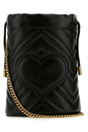 Black leather Marmont bucket bag Black GUCCI (575163DTDRT) Black leather Marmont bucket bag Black GUCCI (575163DTDRT)