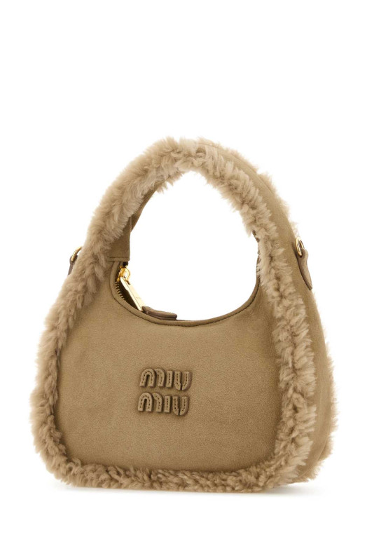 Sand suede handbag MIU MIU (5BC125VOWS2IDK) Sand suede handbag MIU MIU (5BC125VOWS2IDK)