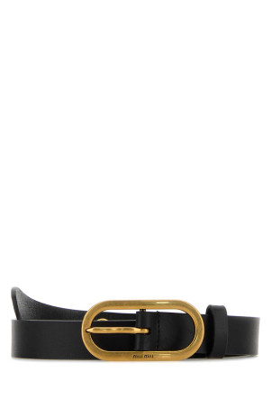 Черный кожаный ремень Black MIU MIU (5CC6992HIL) Черный кожаный ремень Black MIU MIU (5CC6992HIL)