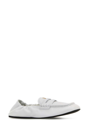 White nappa leather loafers Black MIU MIU (5D341EF005EFX) White nappa leather loafers Black MIU MIU (5D341EF005EFX)