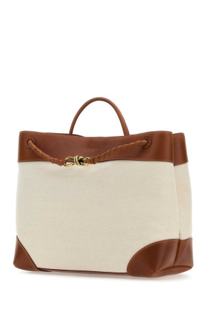 Двухцветная сумка Andiamo из канваса и кожи BOTTEGA VENETA (786194V42E1) Двухцветная сумка Andiamo из канваса и кожи BOTTEGA VENETA (786194V42E1)