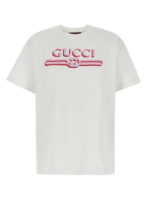 Біла бавовняна футболка GUCCI (788093XJG1J) Біла бавовняна футболка GUCCI (788093XJG1J)