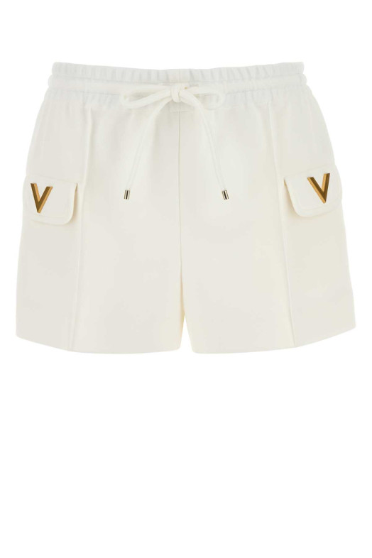 White stretch piquet shorts VALENTINO GARAVANI (7B3RF3257YA)