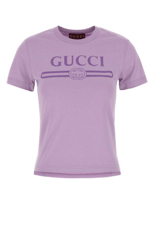 Lilac cotton t-shirt GUCCI (805285XJG5U) Lilac cotton t-shirt GUCCI (805285XJG5U)