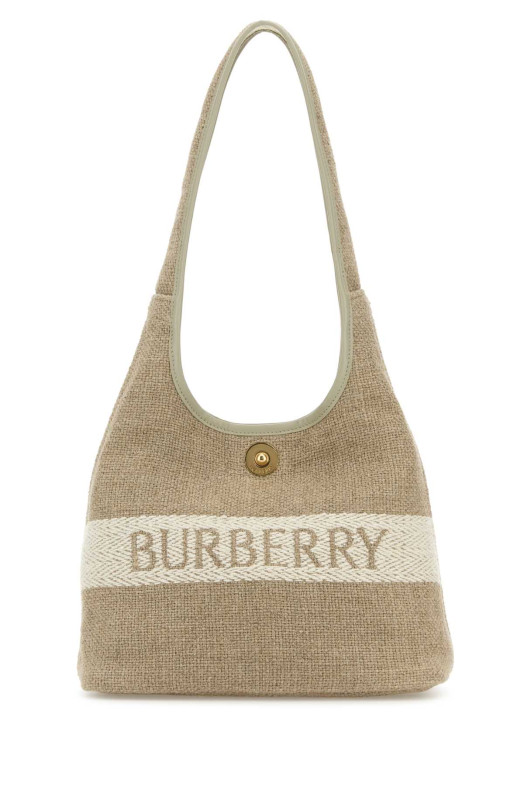 Плетена сумка через плече Cappuccino BURBERRY (8109195)