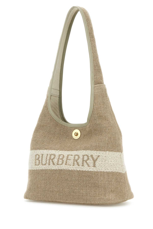 Плетена сумка через плече Cappuccino BURBERRY (8109195)