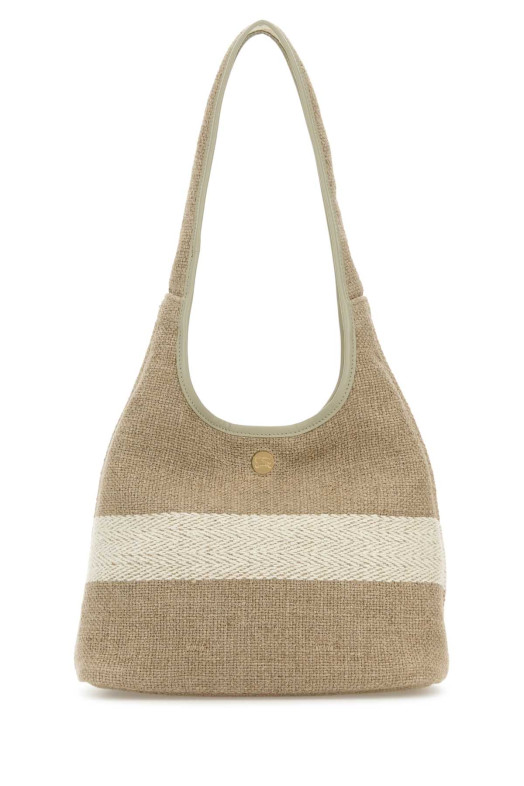 Плетена сумка через плече Cappuccino BURBERRY (8109195)