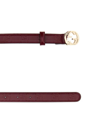 Кожаный ремень бордового цвета GUCCI (813005AAD5L) Кожаный ремень бордового цвета GUCCI (813005AAD5L)