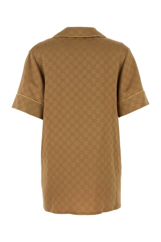Мідна атласна сорочка GG GUCCI (814927ZAQKJ)