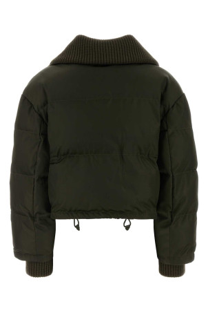 Olive green gabardine padded jacket GUCCI (830892ZAKAX)