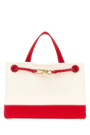 Двухцветная сумка Andiamo из канваса BOTTEGA VENETA (836368V5SB1) Двухцветная сумка Andiamo из канваса BOTTEGA VENETA (836368V5SB1)