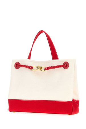 Двухцветная сумка Andiamo из канваса BOTTEGA VENETA (836368V5SB1) Двухцветная сумка Andiamo из канваса BOTTEGA VENETA (836368V5SB1)