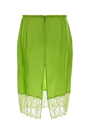 Fluo green satin skirt GUCCI (846202ZATKE) Fluo green satin skirt GUCCI (846202ZATKE)