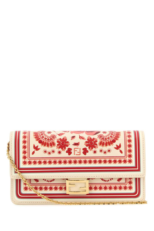 Кожаный кошелек Baguette с принтом из наппы FENDI (8M0498AV1H)