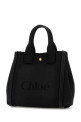 Черная холщовая небольшая сумка для покупок Chloé Carry CHLOE (CHC25SS911O65) CHLOÉ Черная холщовая небольшая сумка для покупок Chloé Carry CHLOE (CHC25SS911O65) CHLOÉ