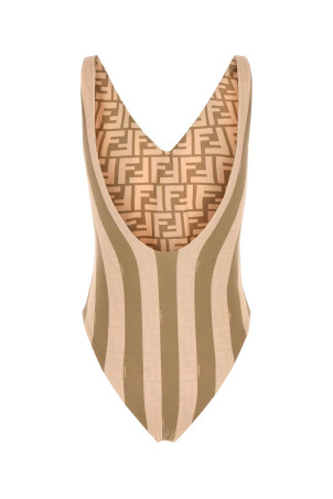 Двосторонній купальник з еластичного нейлону з принтом FENDI (FXBA39AT8G)
