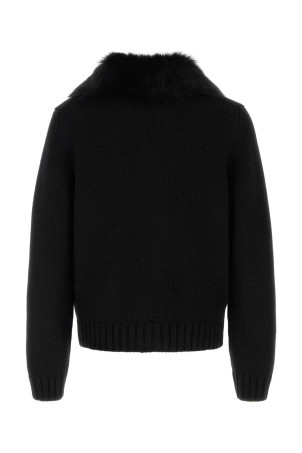 Black wool cardigan Black DOLCE & GABBANA (GXVD3ZJDVBZ)