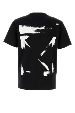 Black cotton t-shirt OFF WHITE (OMAA027F25JER008) Black cotton t-shirt OFF WHITE (OMAA027F25JER008)