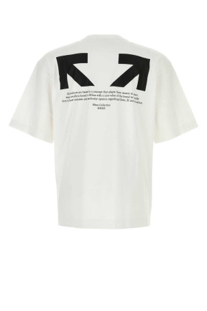 Белая хлопковая футболка OFF WHITE (OMAA120F25JER013) OFF-WHITE Белая хлопковая футболка OFF WHITE (OMAA120F25JER013) OFF-WHITE