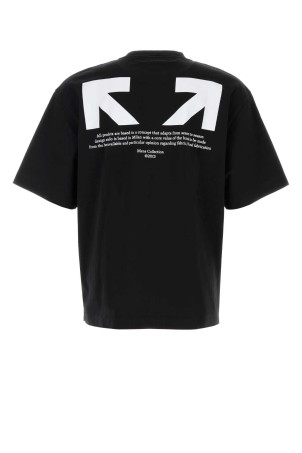 Black cotton t-shirt OFF WHITE (OMAA120F25JER013) Black cotton t-shirt OFF WHITE (OMAA120F25JER013)