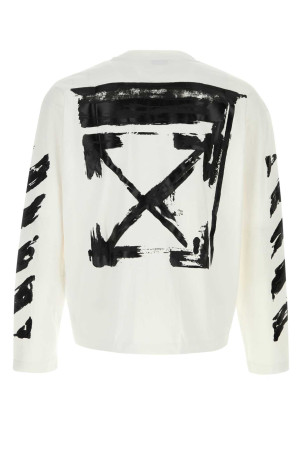 Біла бавовняна футболка OFF WHITE (OMAB09CF25JER003) OFF-WHITE Біла бавовняна футболка OFF WHITE (OMAB09CF25JER003) OFF-WHITE