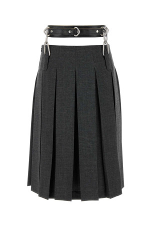 Темно-сіра вовняна спідниця PRADA (P149WKSOOO17N1) Темно-сіра вовняна спідниця PRADA (P149WKSOOO17N1)