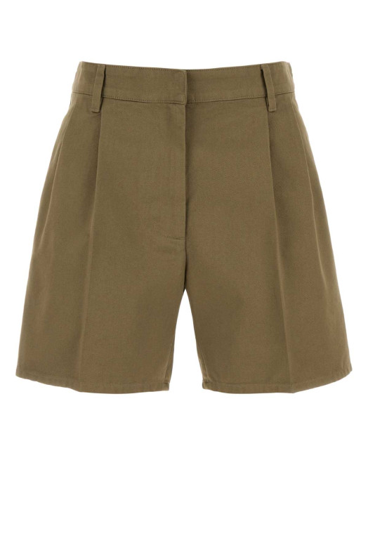 Army green cotton shorts PRADA (P256JSOOO17CB) Army green cotton shorts PRADA (P256JSOOO17CB)