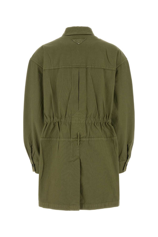 Армійська зелена бавовняна куртка PRADA (P620SSOOO16IH)